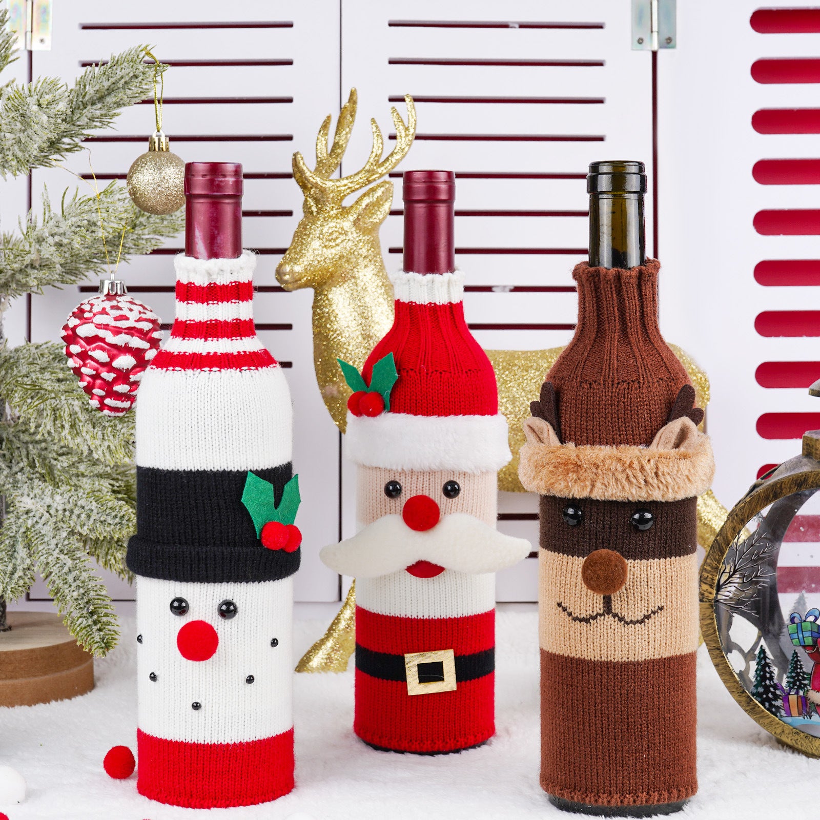 🎄 Christmas Bottle Cover – Stilvolle & einfache Weihnachtsdekoration für Flaschen