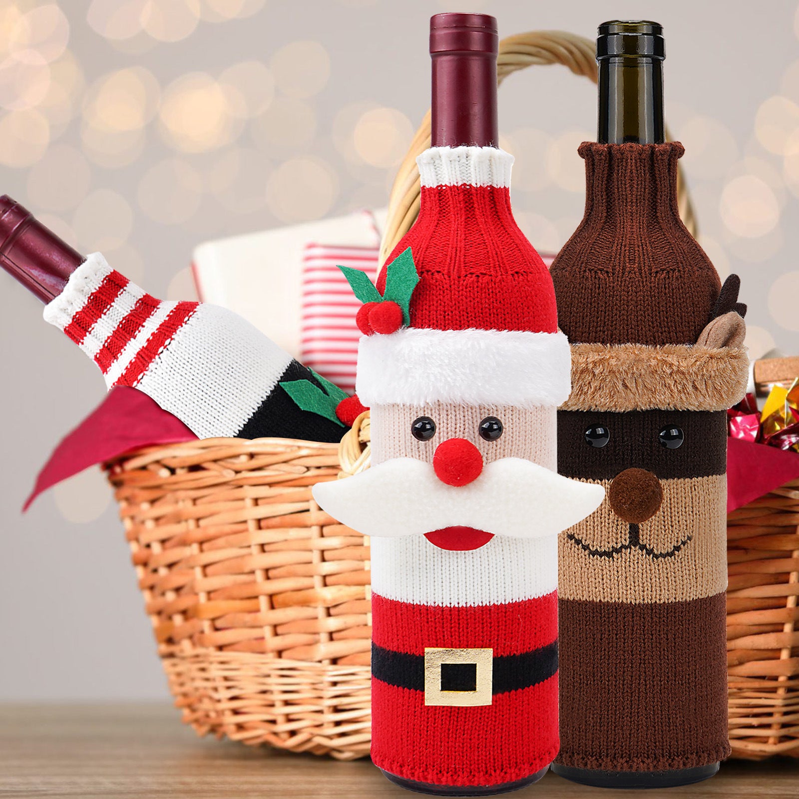 🎄 Christmas Bottle Cover – Stilvolle & einfache Weihnachtsdekoration für Flaschen